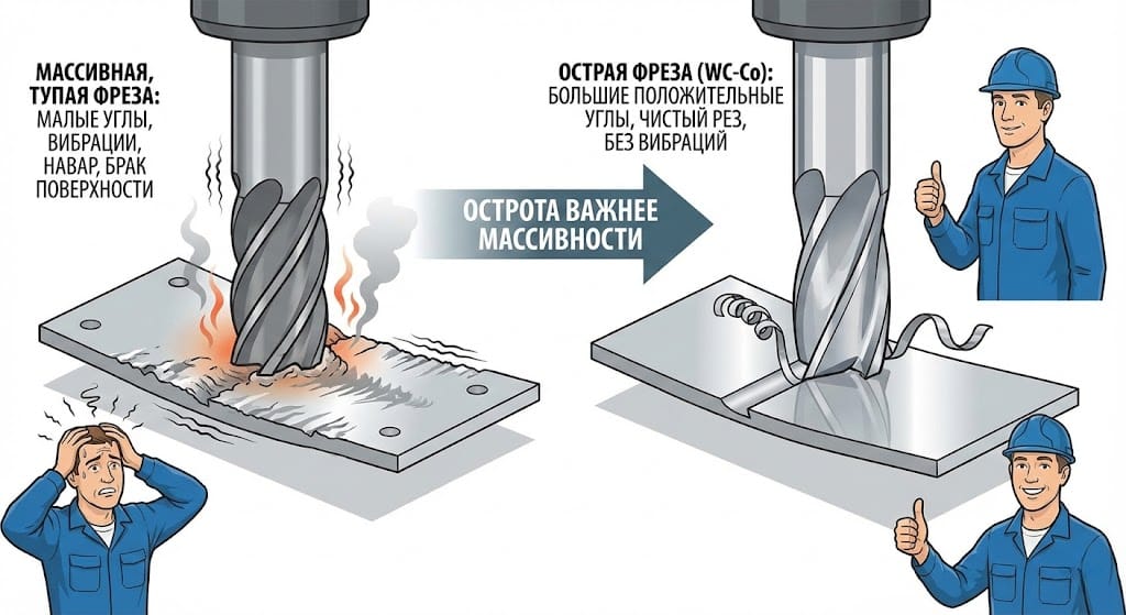 Сравнение твердосплавного и HSS инструмента