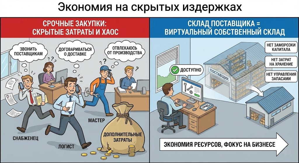 Срочные закупки всегда влекут дополнительные затраты