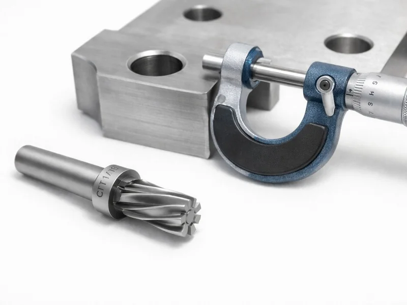 Развертка твердосплавная высокой точности — контроль диаметра и чистоты