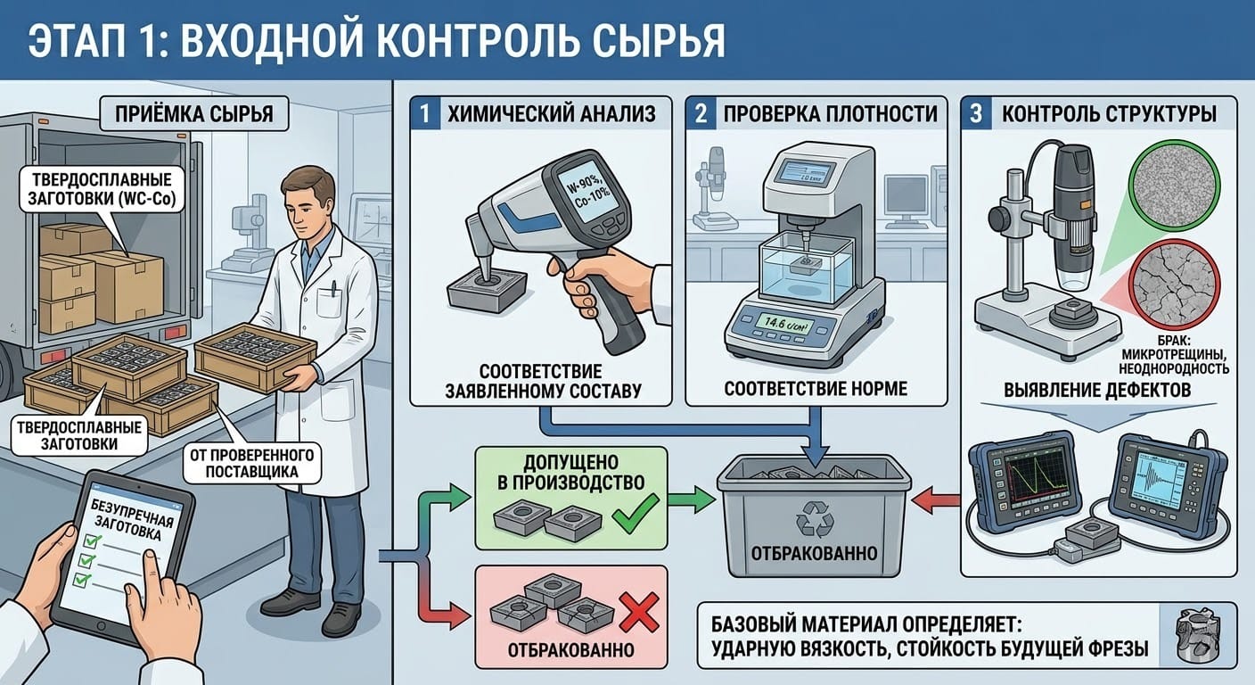 Входной контроль и анализ сырья