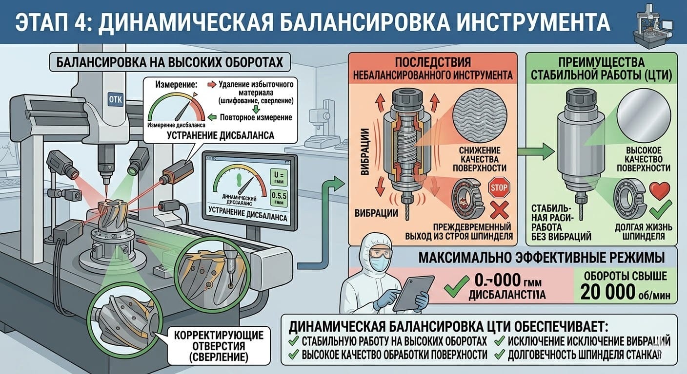 Высокоточная балансировка инструмента
